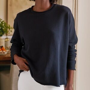 Frank & Eileen Anna Long-Sleeve Capelet in Navy, Size XS